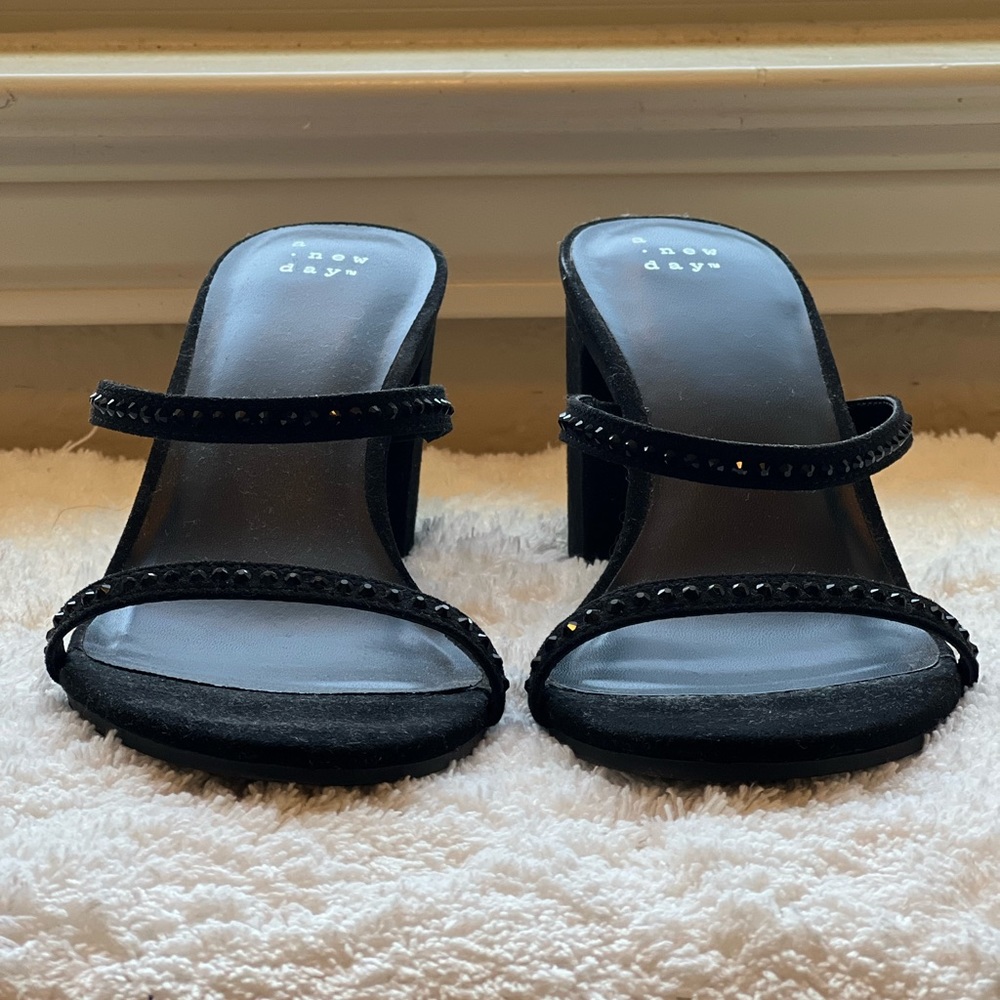 Black Chunky Heels